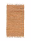 PERSIKA Xali Dermatino me Krossia 'Leather Rugs Solid' 130227/02F Dark Camel 70x130cm PRS030587